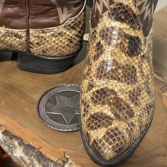Tony Lama Anaconda Cowboy Boots - Picture 1 of 6